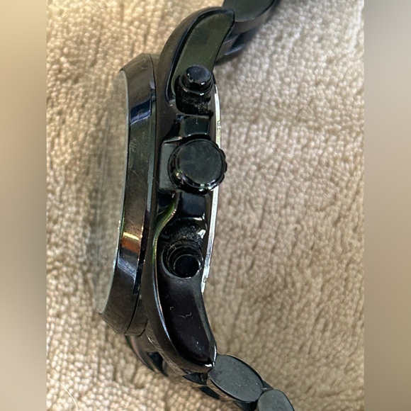 Michael Kors Bradshaw Chronograph Black Dial Black Ion-Plated Unisex Watch - Picture 5 of 10